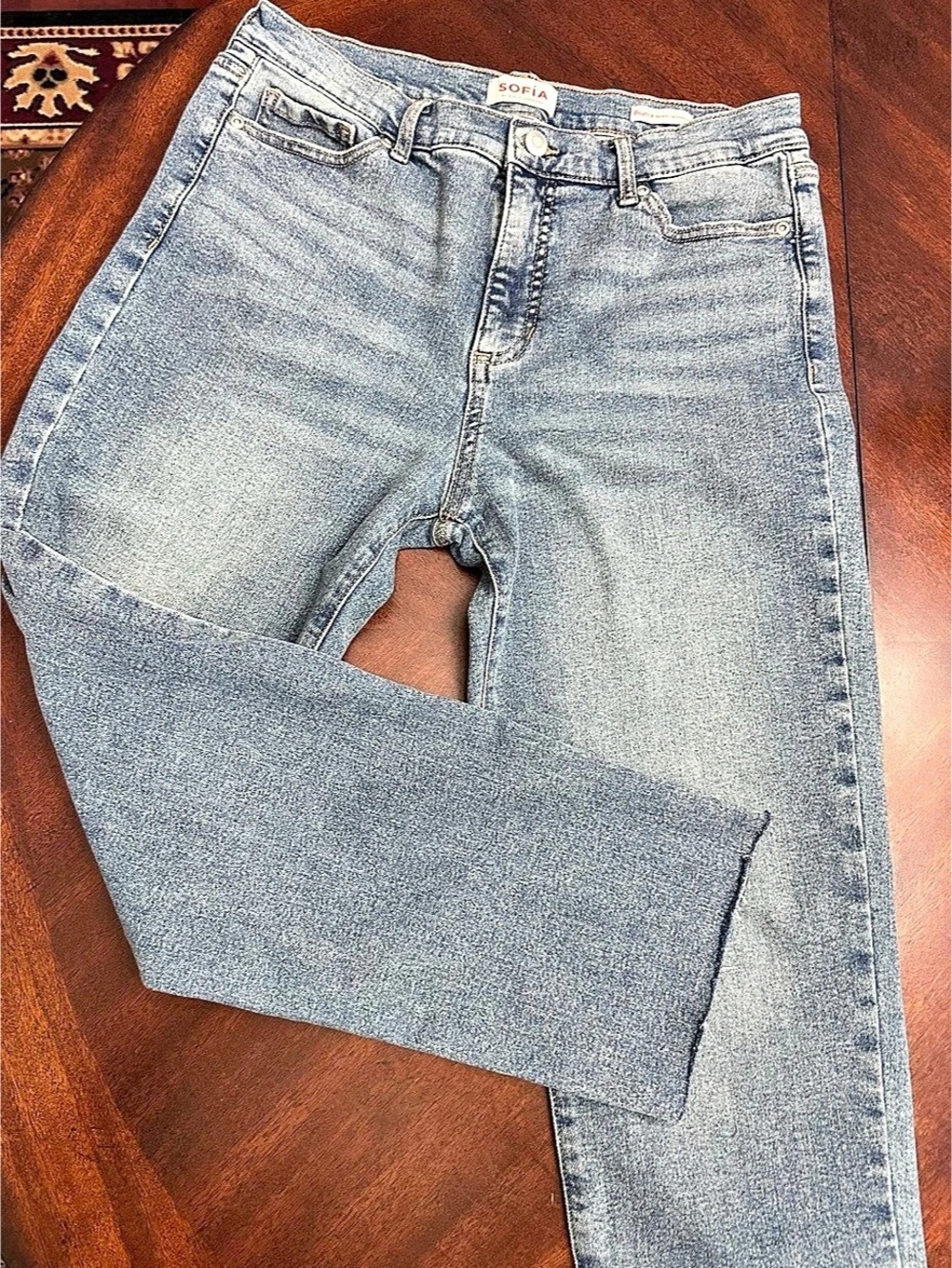 Sofia by Sofia Vergara Beatrix Relaxed Boyfriend Blue Jeans Size 4